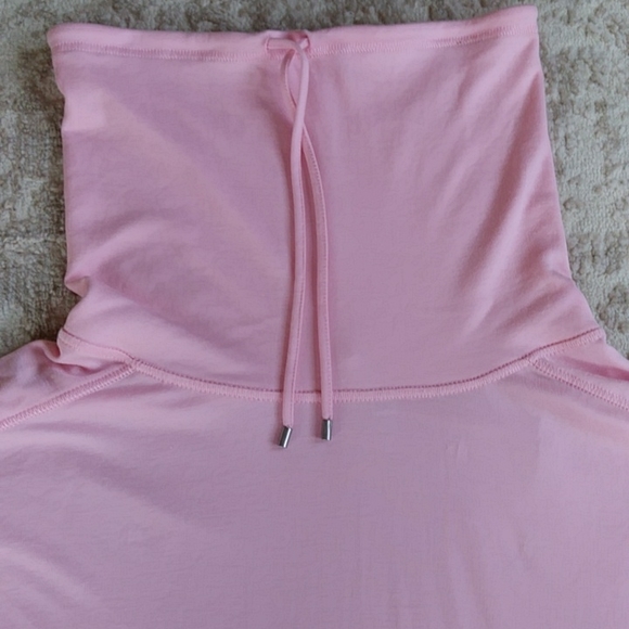 Cato Lyocell Cowl Neck Drawstring Kangaroo Pouch Top S Pink - Picture 12 of 15